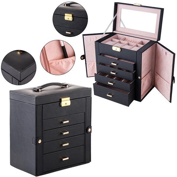 Double Opening 5-layer Jewelry Storage Box