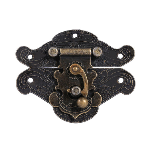 Antique Retro Vintage Decorative Latch Hasp Pad Chest Lock Plate For Wooden Jewelry Box XXS