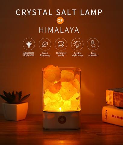 USB Crystal Light Himalayan Salt LED Lamp