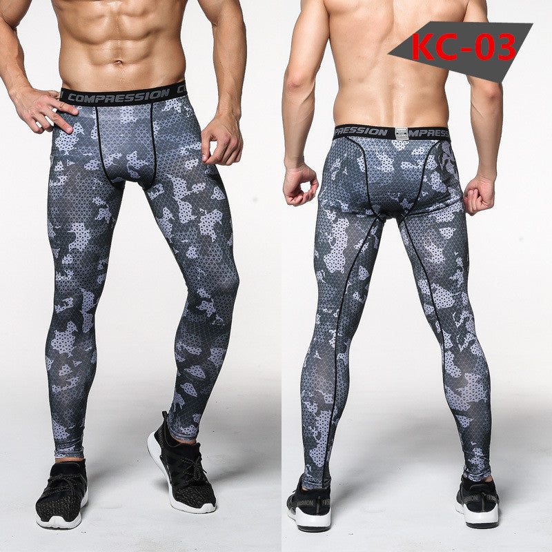 Spot Camouflage, Body-building Pants, Male, Fast Dry Pants, Running Riding Pants