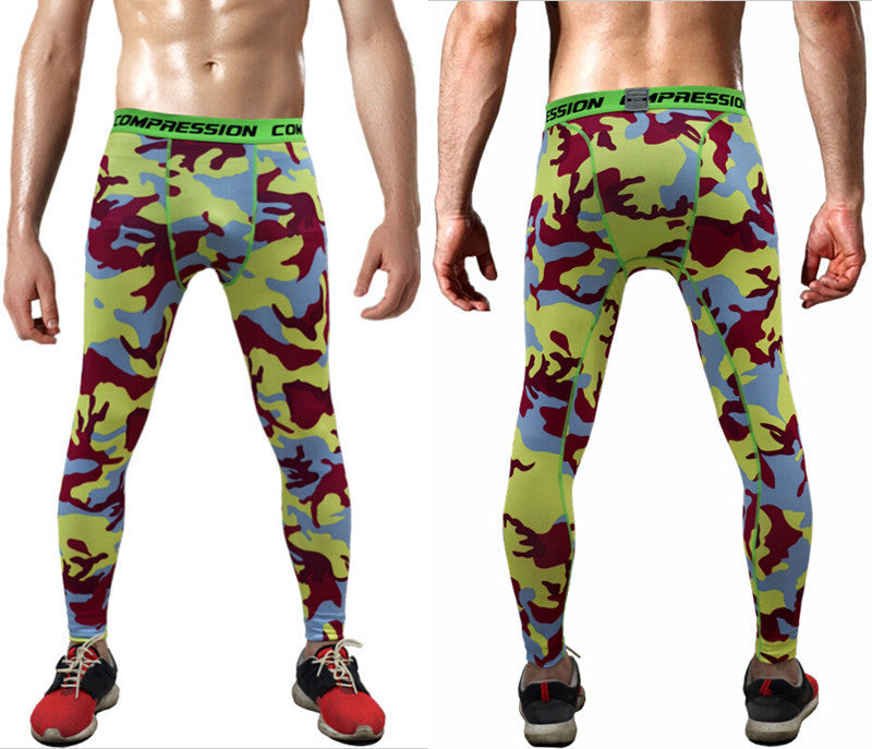 Spot Camouflage, Body-building Pants, Male, Fast Dry Pants, Running Riding Pants