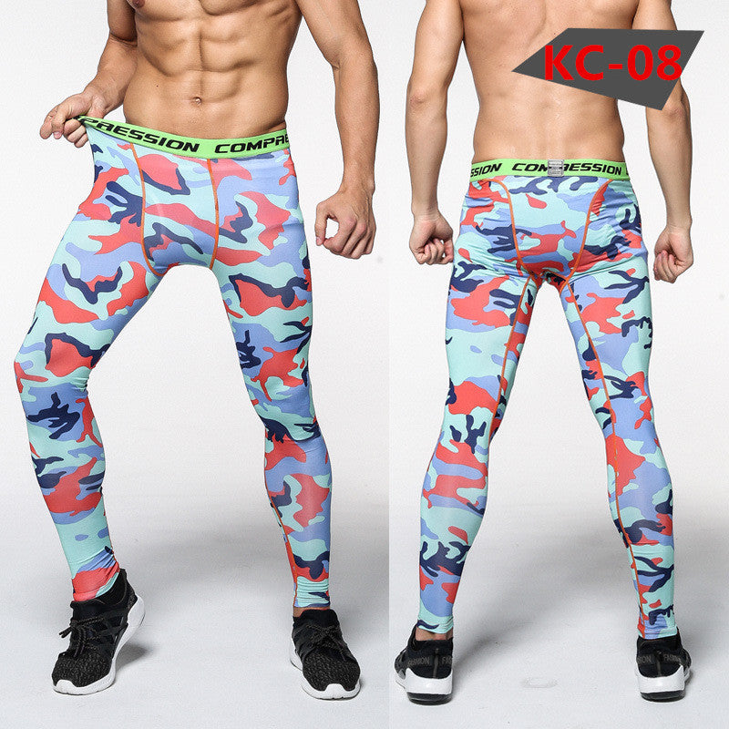 Spot Camouflage, Body-building Pants, Male, Fast Dry Pants, Running Riding Pants