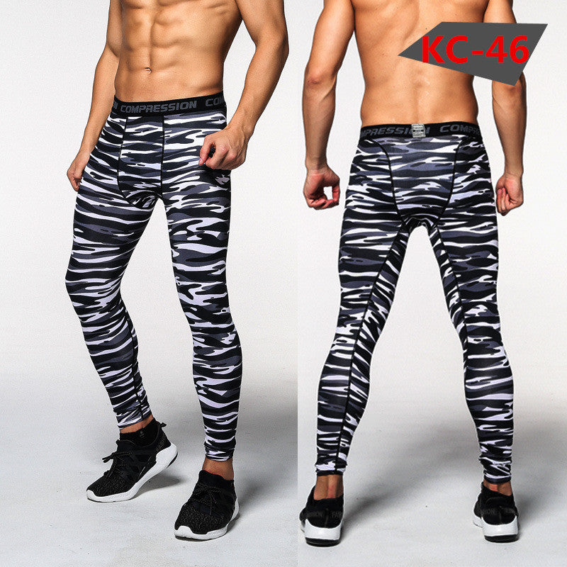 Spot Camouflage, Body-building Pants, Male, Fast Dry Pants, Running Riding Pants