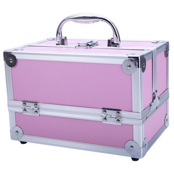 Aluminum Alloy Portable Makeup Case With Mirror