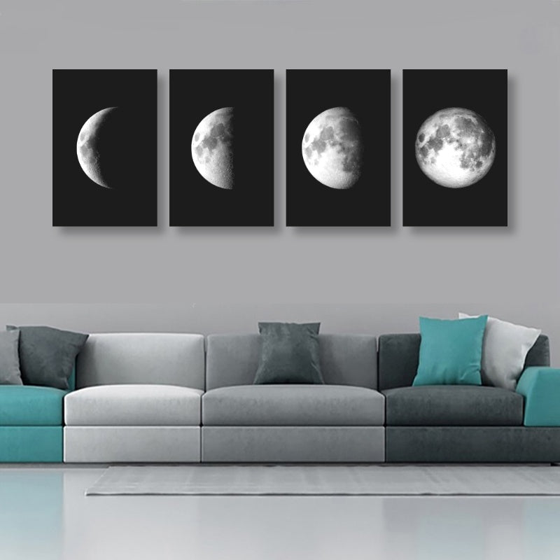 Abstract Moon Phase Change Astronomical Satellite Home Decoration Canvas Painting