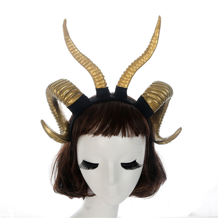 Simulation sheep horn horn headdress