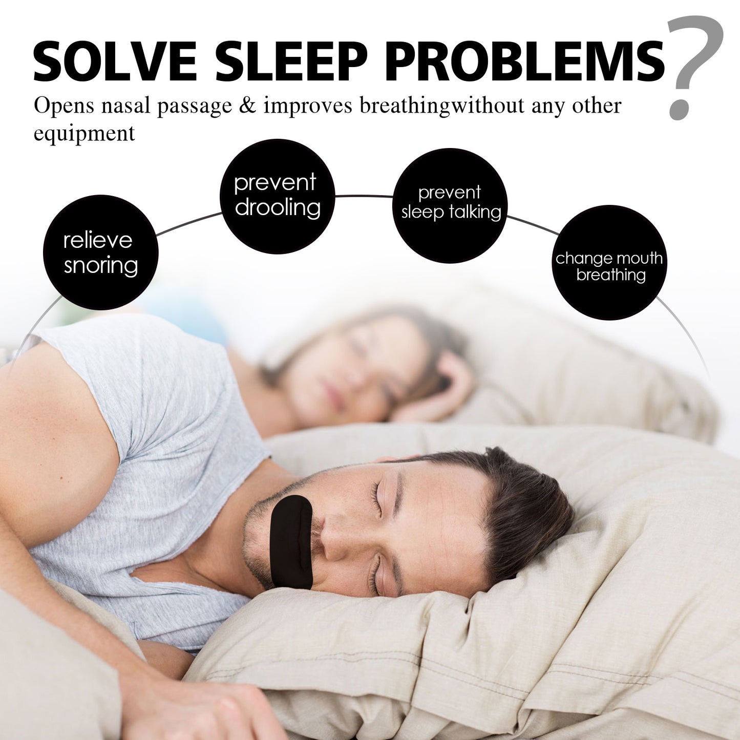 Eelhoe Anti-Snoring Patch Open Mouth Breathing Close Mouth Anti-Snoring Care For Sleeping Adults Anti-Snoring Patch