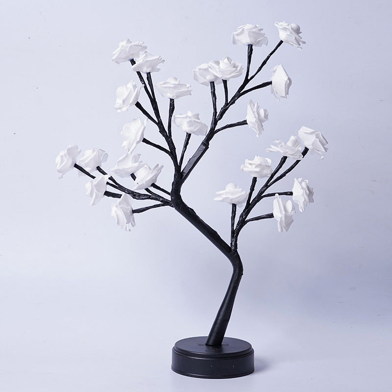 Table Lamp Flower Tree Rose Lamps Fairy Desk Night Lights USB Operated Gifts For Wedding Valentine Christmas Decoration