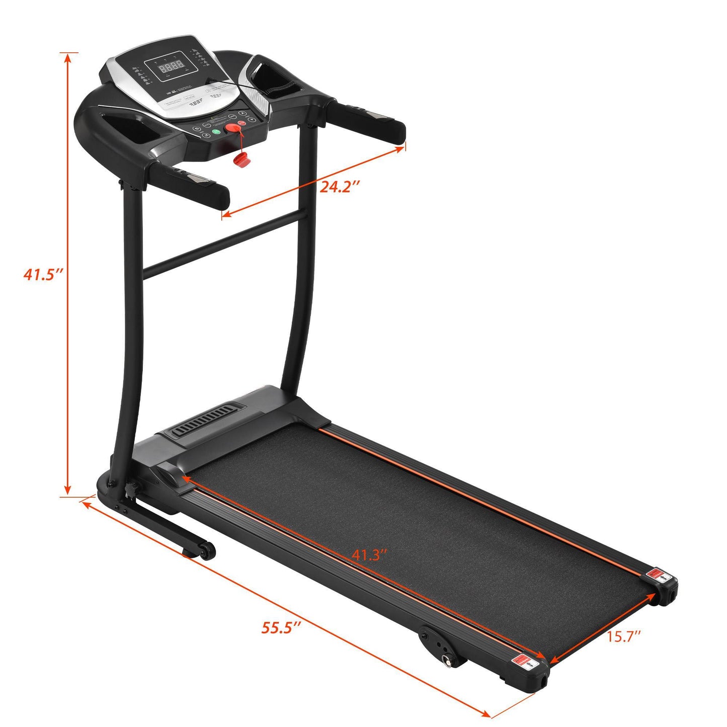 Folding Treadmill Electric Running Machine Walking Jogging Machine With 3 Level