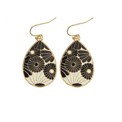 Female Korean Style Simple Light Luxury Camouflage Geometric Earrings