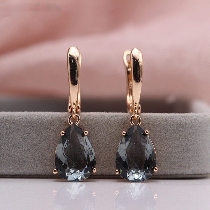 Ladies Long Earrings Fashion Party Jewelry Natural Zircon