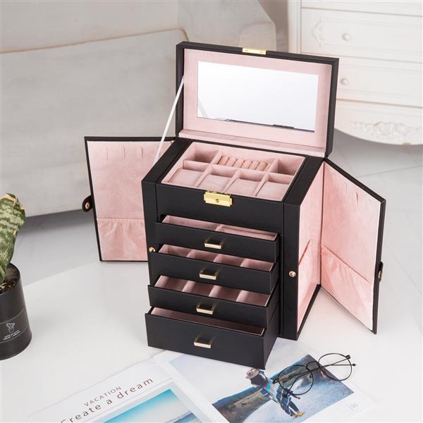 Double Opening 5-layer Jewelry Storage Box