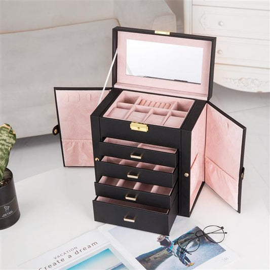 Double Opening 5-layer Jewelry Storage Box